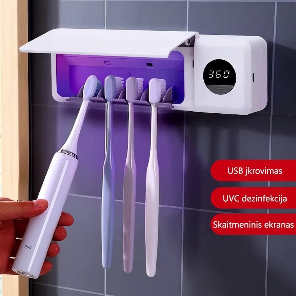 išmanusis uv sterilizatorius: įkraunamas laikiklis su džiovinimo funkcija ir led ekranu. išmanusis uv sterilizatorius: įkraunamas laikiklis su džiovinimo funkcija ir led ekranu.